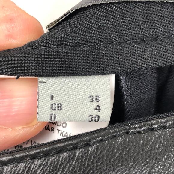 Pinko Skirt Black Asterismo 1 Similpelle Light Women's Midi Side Zip US Size 1 - Picture 5 of 16